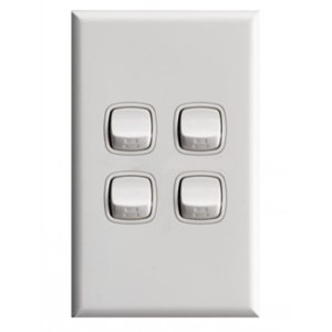 HPM Excel 4Gang Light Switch - White